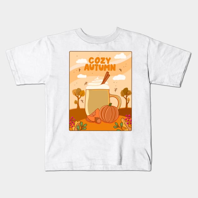 Cozy Autumn Kids T-Shirt by Kimprut